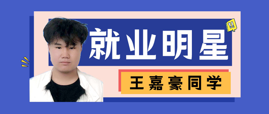 <b>就业明星丨王嘉豪：我的专业不是最突出的，但是我愿为梦想勇往直前！</b>